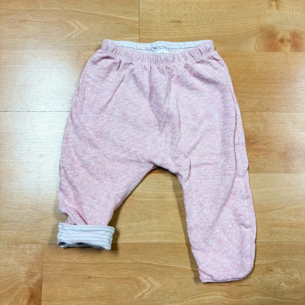 Baby Gap Pink 2-Piece Reversible Hooded Bear Top & Bottoms Set Baby 6-12M